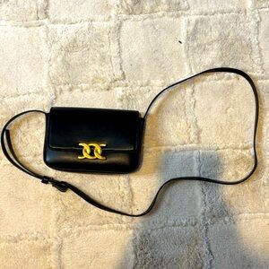 H&M Black Crossbody Bag with Gold Detail